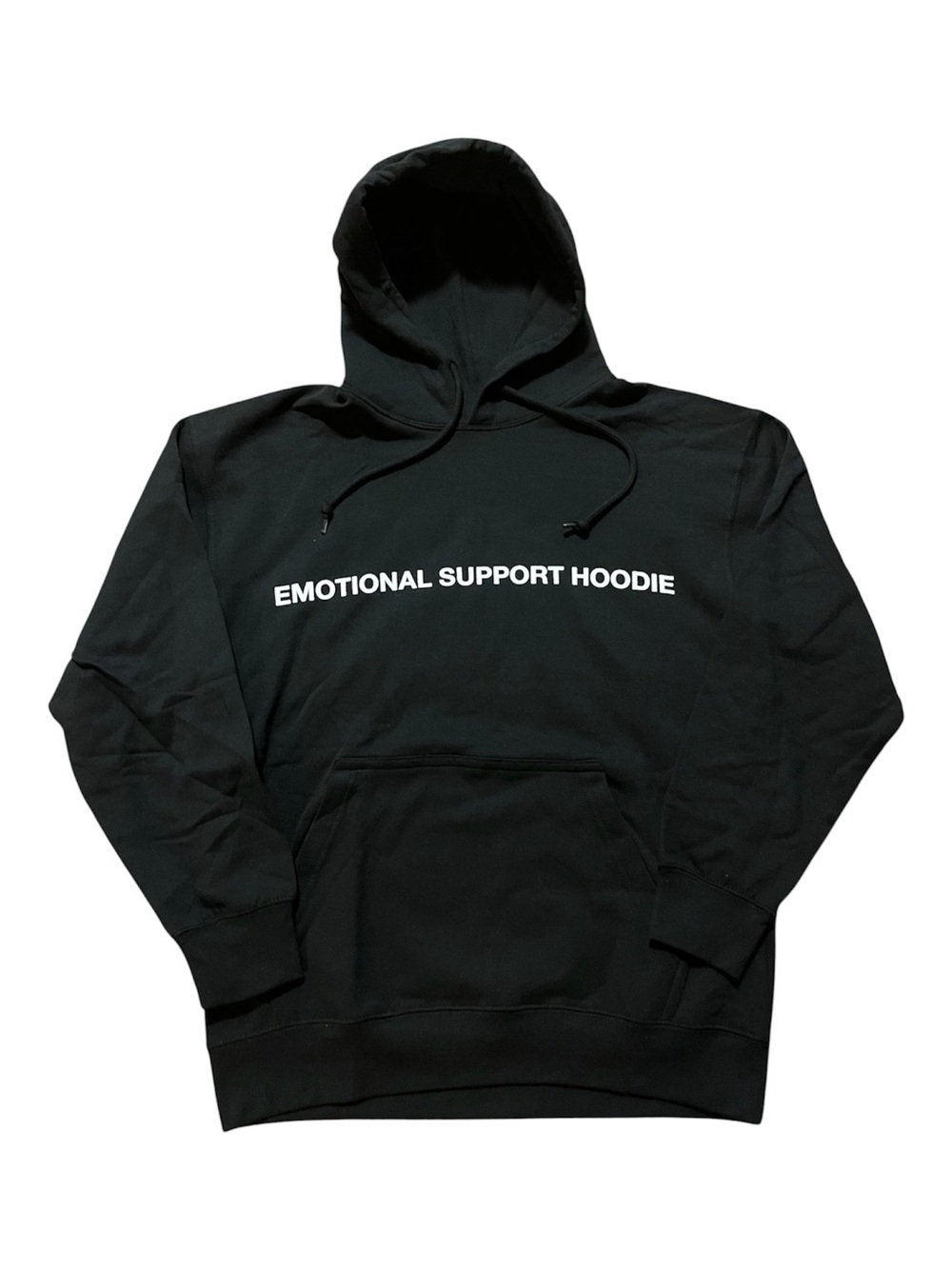 Black Emotional Support Hoodie Pullover